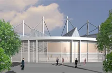 Olympia Velodrom Leipzig – Projekt des Architekturbüros Dipl.-Ing. Thomas Näther, 2004