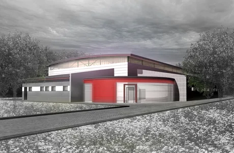Sporthalle Alfred-Rosch-Kampfbahn – Projekt des Architekturbüros Dipl.-Ing. Thomas Näther, 2009